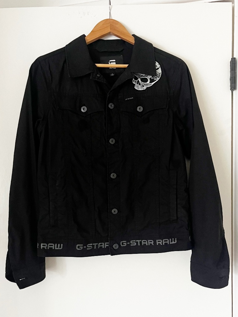 G-Star RAW 3301 black cotton lightweight jacket